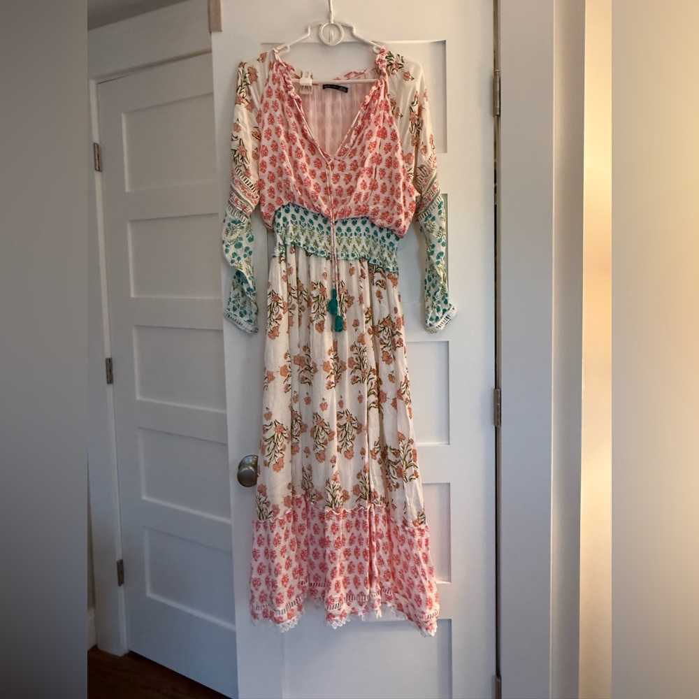 Black Tape Floral Dress
